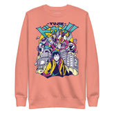 Yūjin Clothing City Life premium sweatshirt featuring a casual fit and city-inspired design, displayed on a hanger.