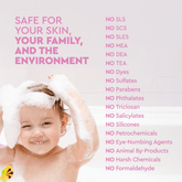 Puracy Baby Bubble Bath bottle with clear label, hypoallergenic formula, gentle for baby&