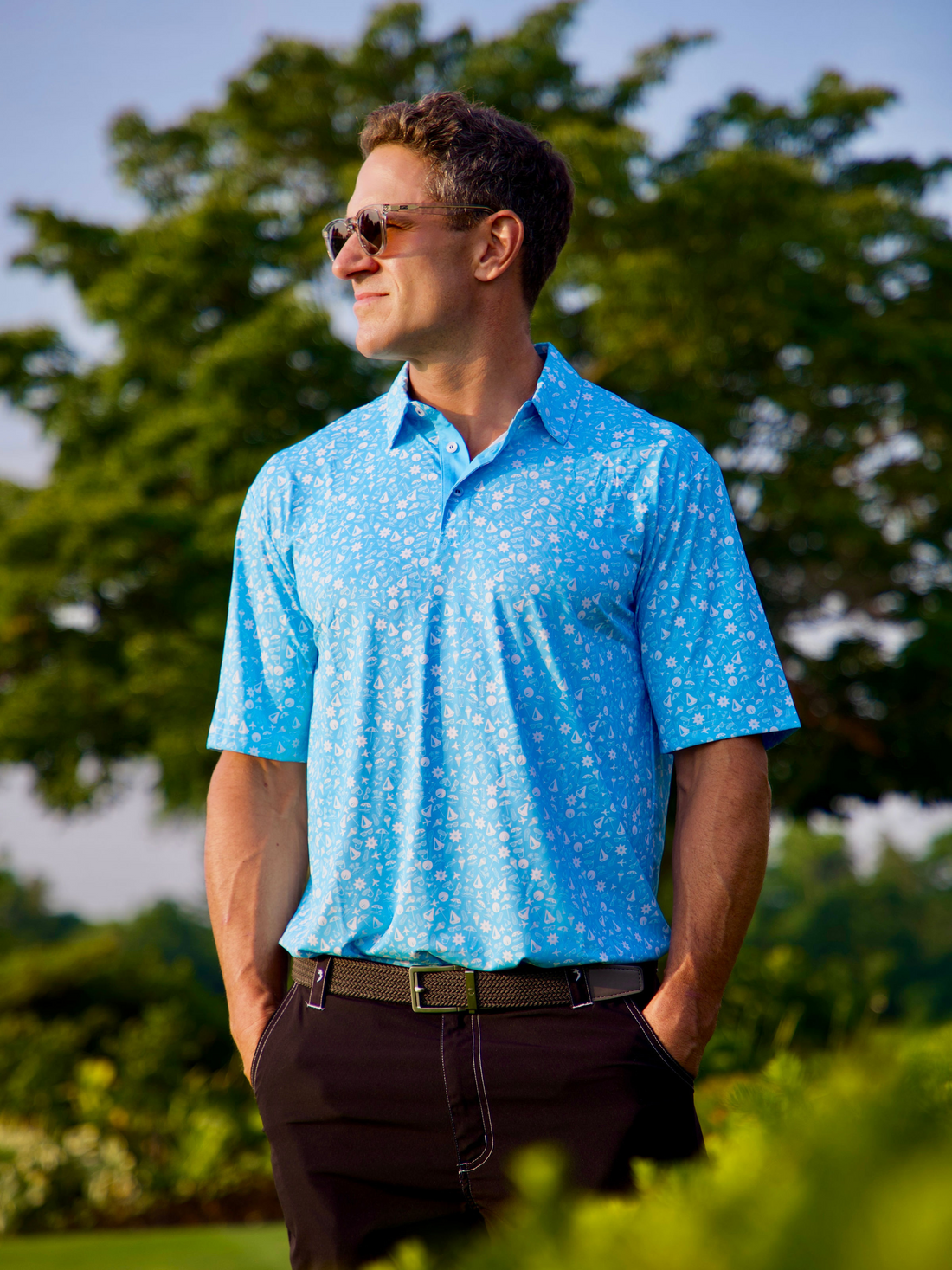 White Water Life Vacation Performance Polo, men&