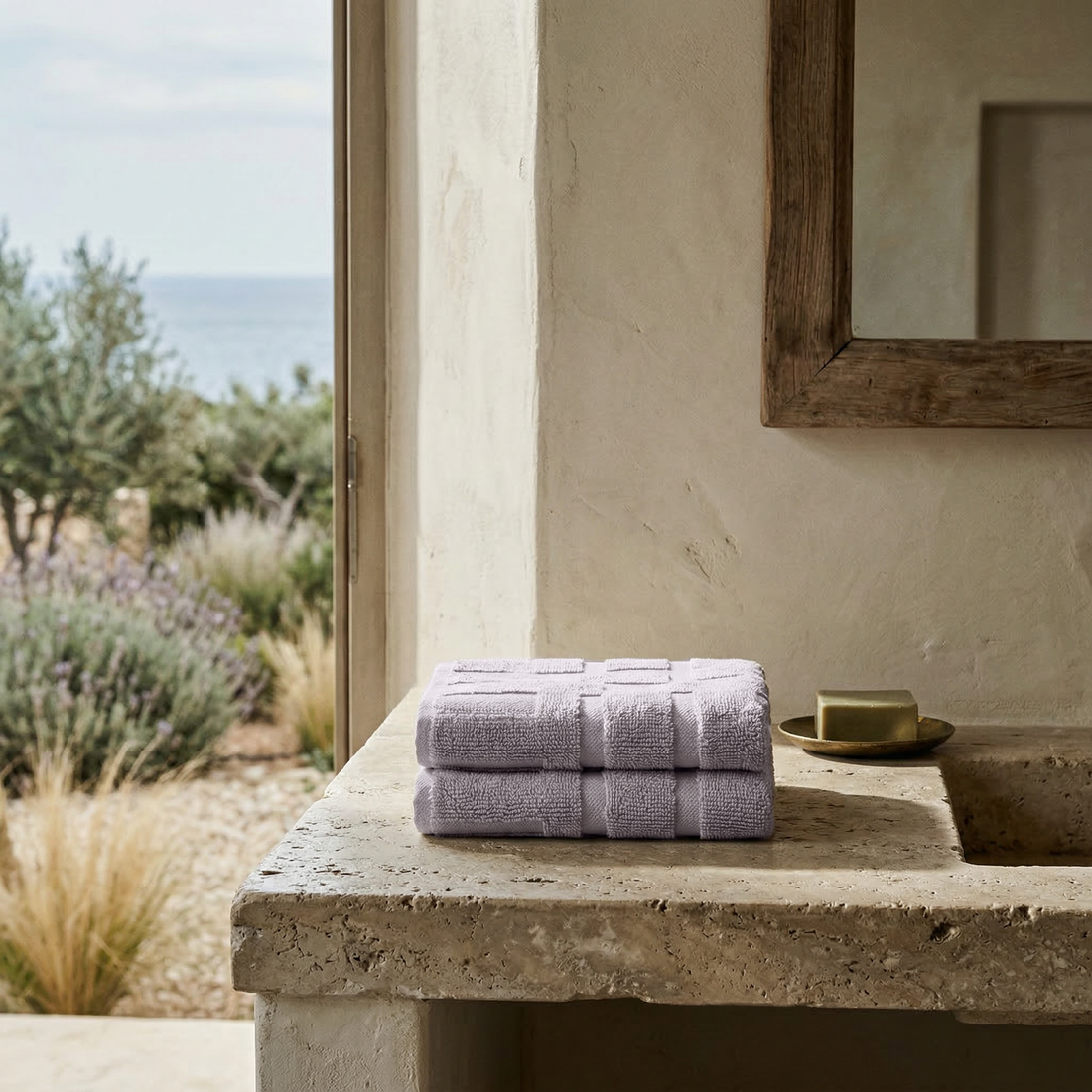 Italic Capri Australian Cotton bath washcloth, soft and absorbent home towel made from premium Australian cotton.