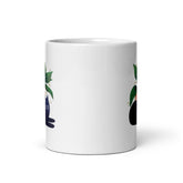 Yūjin Clothing Chilling Cat Mug showing a playful cat illustration on a ceramic mug for cat lovers and coffee enthusiasts