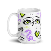 Yūjin Clothing honey-themed ceramic mug with a smooth handle, ideal for coffee or tea, featuring a warm honey design.