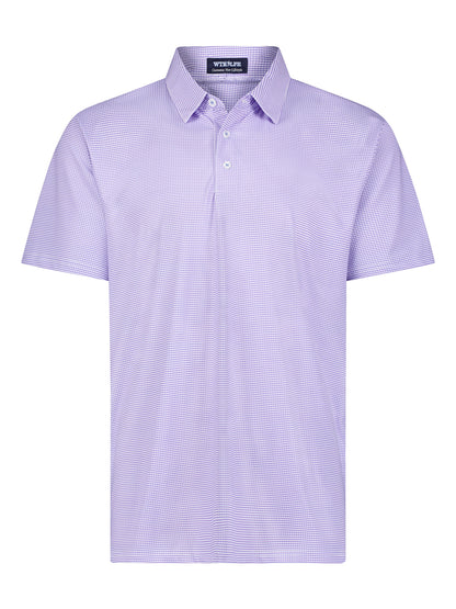 White Water Life Vineyard Lavender Polo shirt, lightweight cotton polo with lavender color and classic fit.
