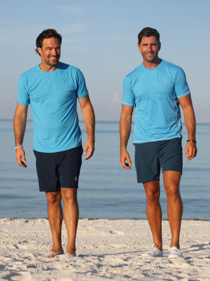 White Water Life Grander Short Sleeve Performance Tee with breathable fabric and sleek design, shown on a plain background.