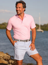 Blue and pink gingham seersucker shorts by White Water Life, featuring a relaxed fit and casual summer style.