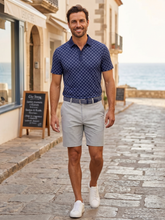 Gray White Water Life Bayport Shorts displayed on a website, showcasing casual, comfortable summer shorts with a relaxed fit.