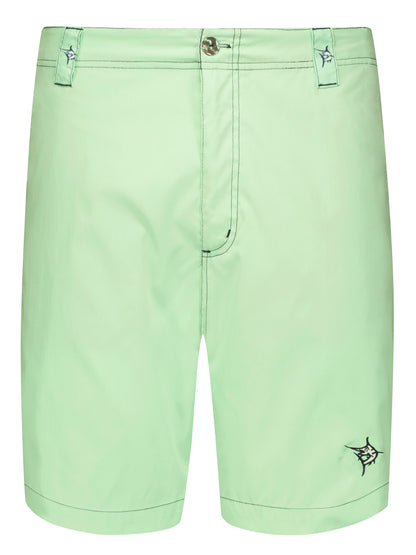 Green Starboard shorts by White Water Life, casual athletic shorts with a comfortable fit and adjustable waistband.