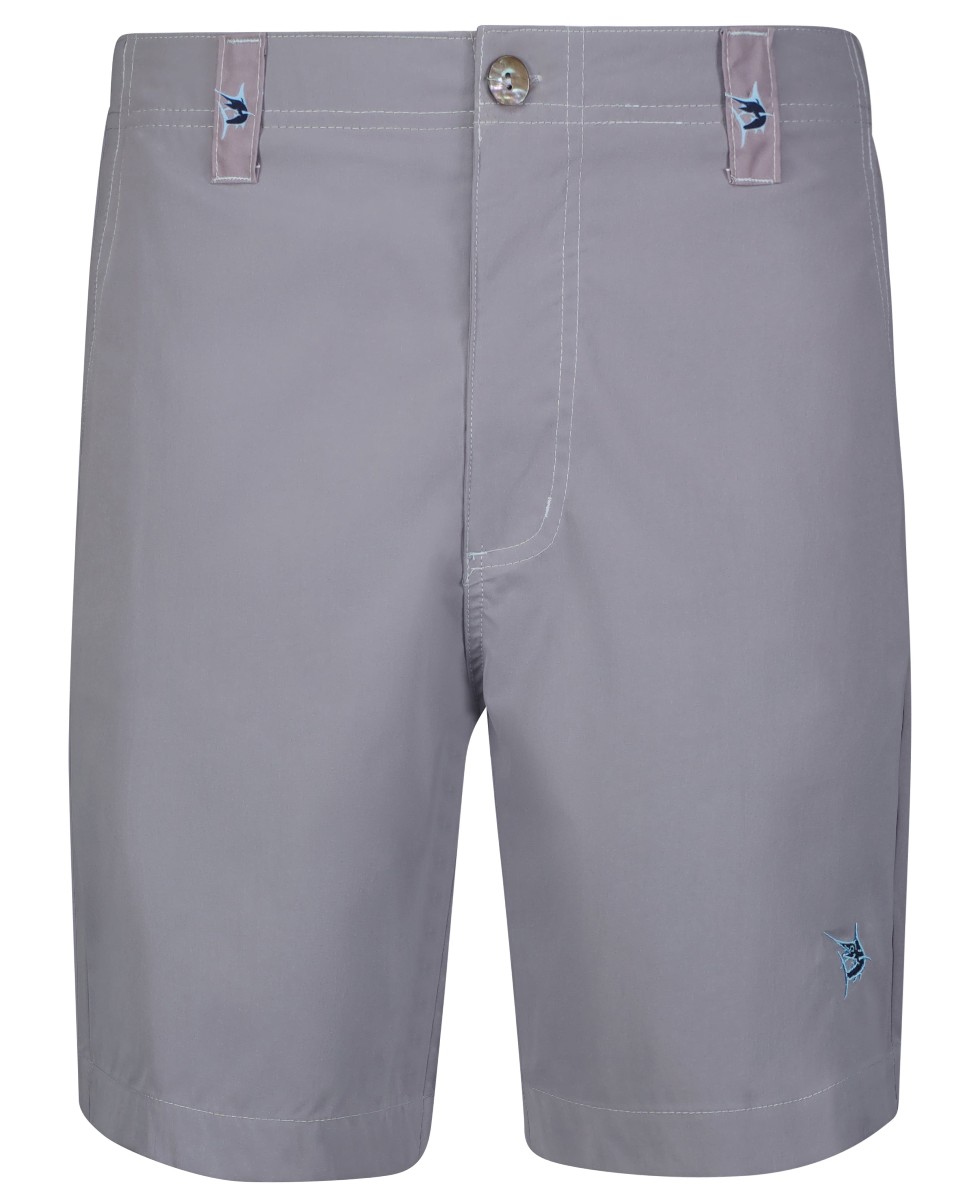 Grey Starboard Shorts by White Water Life, lightweight casual shorts with a relaxed fit, suitable for outdoor activities.