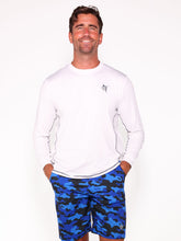 White Water Life NautiFlex Performance Tee in various colors, close-up of lightweight, breathable fabric and branding details.