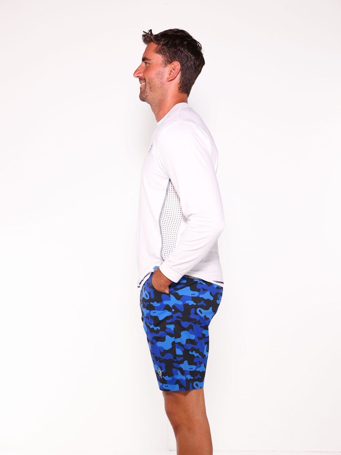 White Water Life NautiFlex Performance Tee in tactical style, shown in a versatile, comfortable fit with detailed fabric texture.