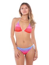 White Water Life ombré bikini top with adjustable straps and vibrant color gradient, perfect for beach and poolwear.