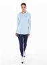 White Water Life Seaside Performance Hoodie in aqua color, front view showing breathable fabric and casual fit.