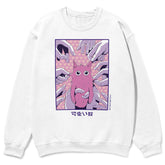Yūjin Clothing lovely cat sweatshirt featuring a cozy design with a cute cat graphic on soft fabric.