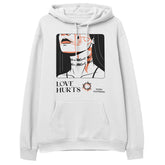 Yūjin Clothing Love Hurts hoodie featuring a graphic design, soft fabric, and casual fit, ideal for comfortable everyday wear.