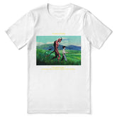 Yūjin Clothing Devil and Boy T-Shirt featuring a graphic print of a devil and boy design on a casual T-shirt.
