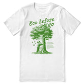 Eco Before Ego T-Shirt by Yūjin Clothing, featuring a casual fit and eco-friendly fabric in a neutral color.