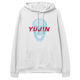 Yūjin Clothing Get Ready Hoodie displayed on a model, showcasing a casual, comfortable hoodie with a front pocket and drawstrings.
