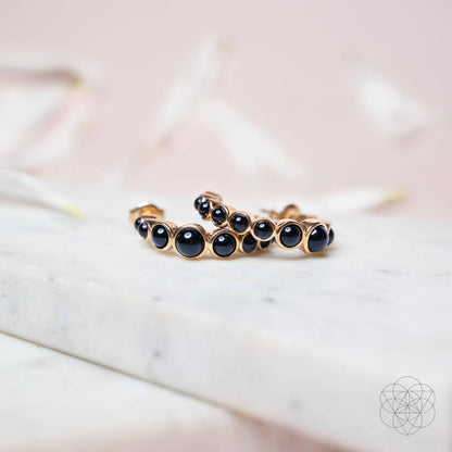 Wisdom &amp; Willpower - Onyx Earrings of Resilience
