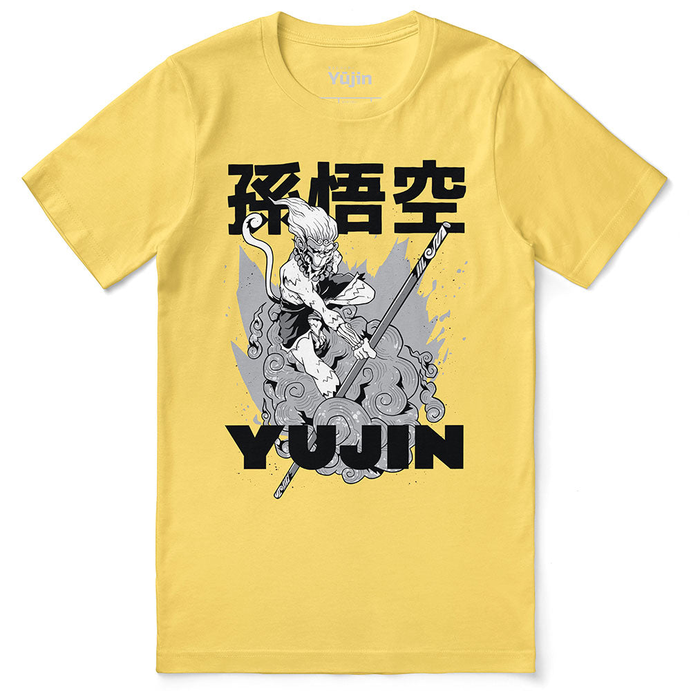 Yūjin Clothing Magic Monkey T-Shirt with a fun monkey graphic, made from soft cotton fabric for casual wear.