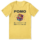 Yūjin Clothing FOMO cat T-Shirt featuring a playful cat graphic on soft fabric, perfect for casual wear.