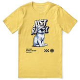 Yūjin Clothing Just Relax cat T-Shirt featuring a comfortable fit with a playful cat graphic on soft fabric.