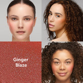 YENSA Super Serum Silk Buildable Cream Blush in GingerBlaze, creamy blush with a natural, warm orange hue on skin