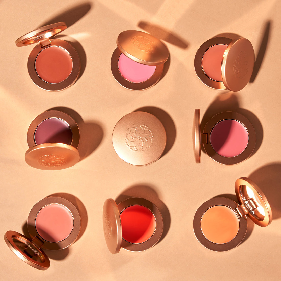 YENSA Super Serum Silk Buildable Cream Blush in soft pink, creamy texture, applied on cheeks for natural, radiant glow.