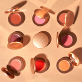 YENSA Super Serum Silk Buildable Cream Blush in soft pink, creamy texture, applied on cheeks for natural, radiant glow.
