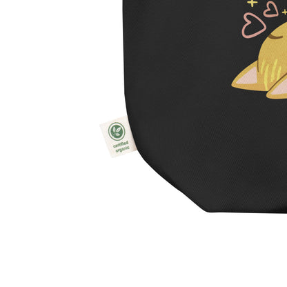 Cute Sushi Cat eco tote bag by Yūjin Clothing featuring a playful sushi cat design on reusable canvas for everyday use.