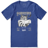Yūjin Clothing Guardian Cat T-Shirt featuring a detailed graphic of a guardian cat design on soft fabric.