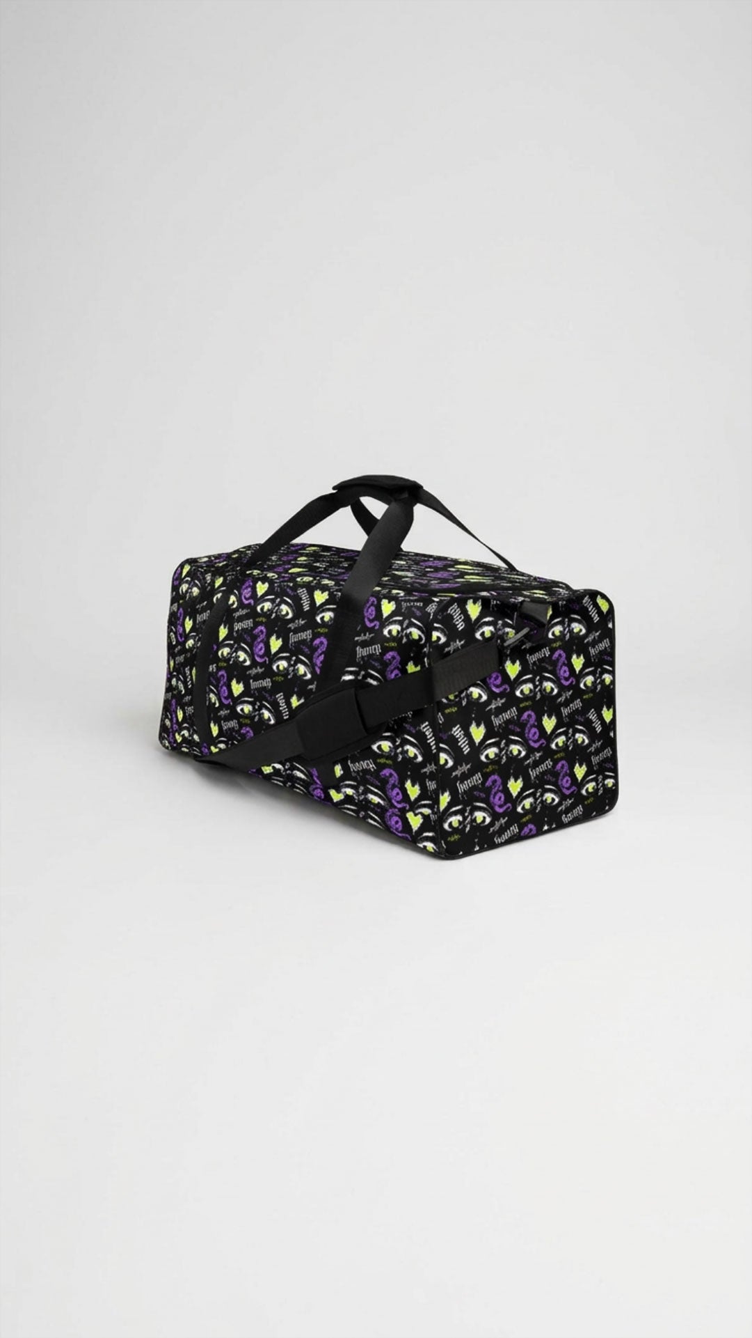 Yūjin Clothing Honey Duffle Bag, stylish canvas duffle with leather accents, featuring handles and a zippered main compartment.