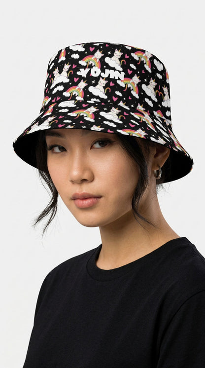 Black and White Reversible Bucket Hat