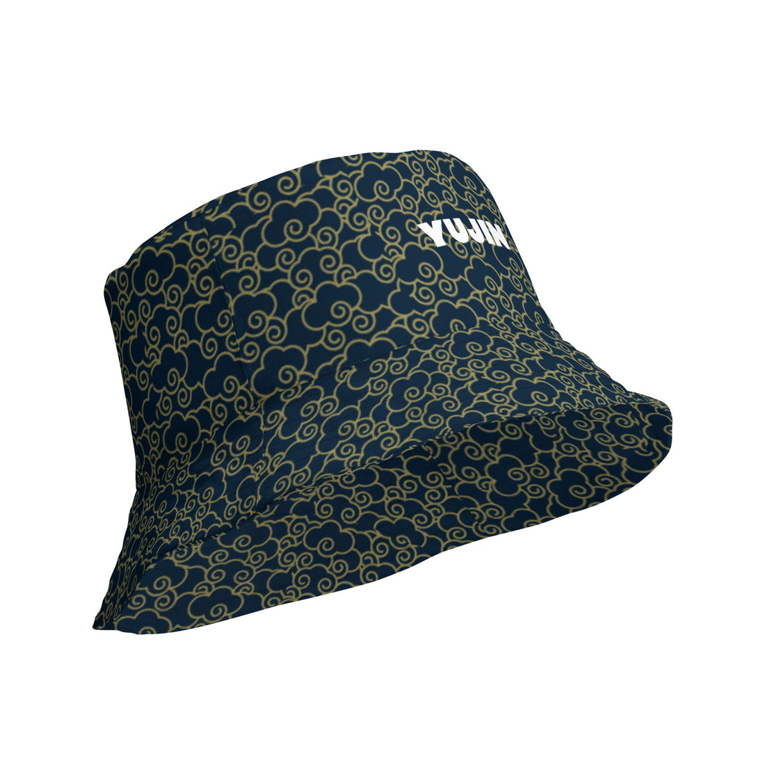 Yūjin Clothing Japanese Clouds reversible bucket hat featuring a traditional cloud pattern and a casual, versatile headwear design.