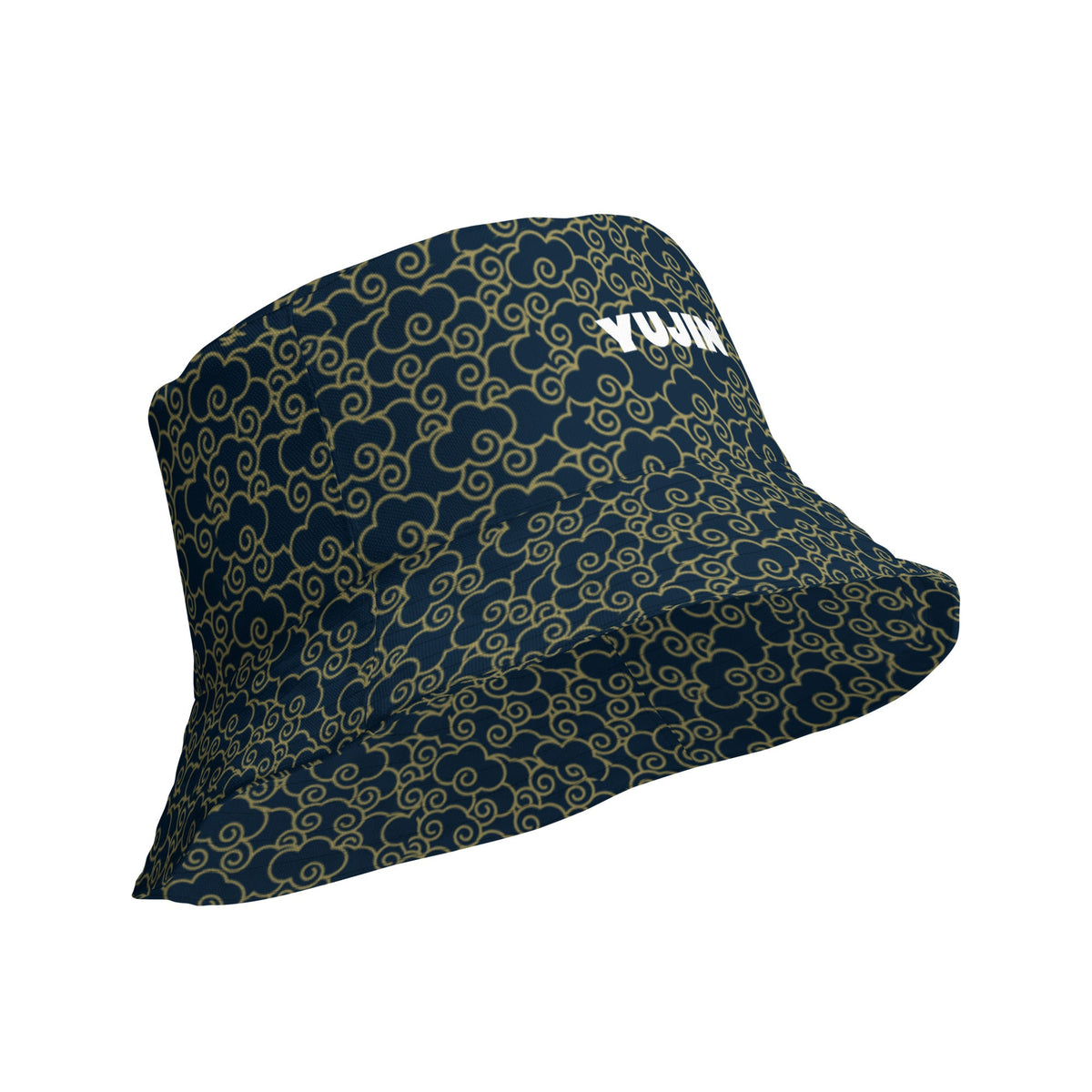 Yūjin Clothing Japanese Clouds reversible bucket hat featuring a traditional cloud pattern and a casual, versatile headwear design.