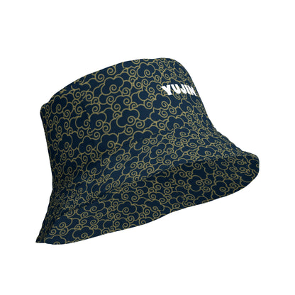 Yūjin Clothing Japanese Clouds reversible bucket hat featuring a traditional cloud pattern and a casual, versatile headwear design.