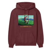 Yūjin Clothing devil and boy hoodie featuring a graphic print of a devil and boy design on a black hoodie.