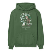 Yūjin Clothing Digging My Own Graves cat hoodie featuring a black hoodie with a cat graphic and text design, casual and comfortable.