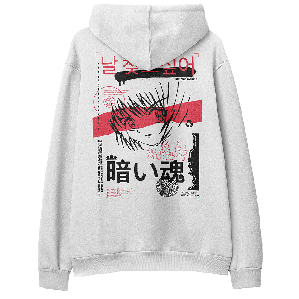 Yūjin Clothing Emotions Hoodie with vibrant graphic print, soft fabric, and a relaxed fit for casual comfort and style.