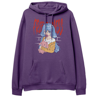 Yūjin Clothing Friendless Premium Hoodie featuring a comfortable fit and stylish design, shown in a casual, relaxed silhouette.