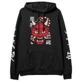 Yūjin Clothing Hannya Demon Mask hoodie featuring a bold, graphic print of a traditional Japanese Hannya mask on a comfortable hoodie
