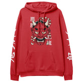 Yūjin Clothing Hannya Demon Mask hoodie featuring a bold, artistic demon mask design on a comfortable black hoodie.