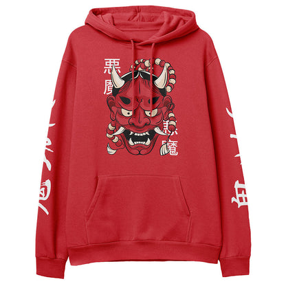 Yūjin Clothing Hannya Demon Mask hoodie featuring a bold, artistic demon mask design on a comfortable black hoodie.