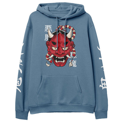 Yūjin Clothing Hannya Demon Mask hoodie featuring a bold demon mask design on a comfortable black hoodie.