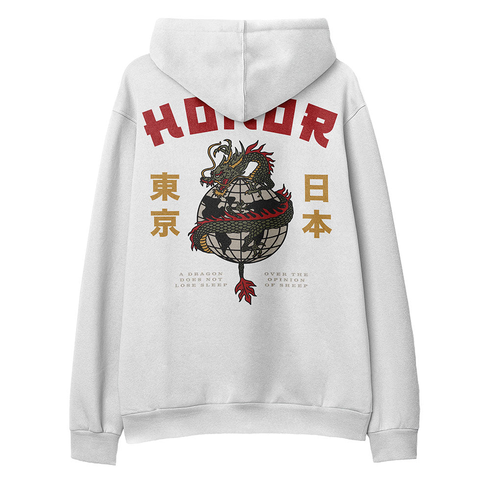 Yūjin Clothing Honor Hoodie featuring a comfortable fit, soft fabric, and stylish design in a casual hoodie style.