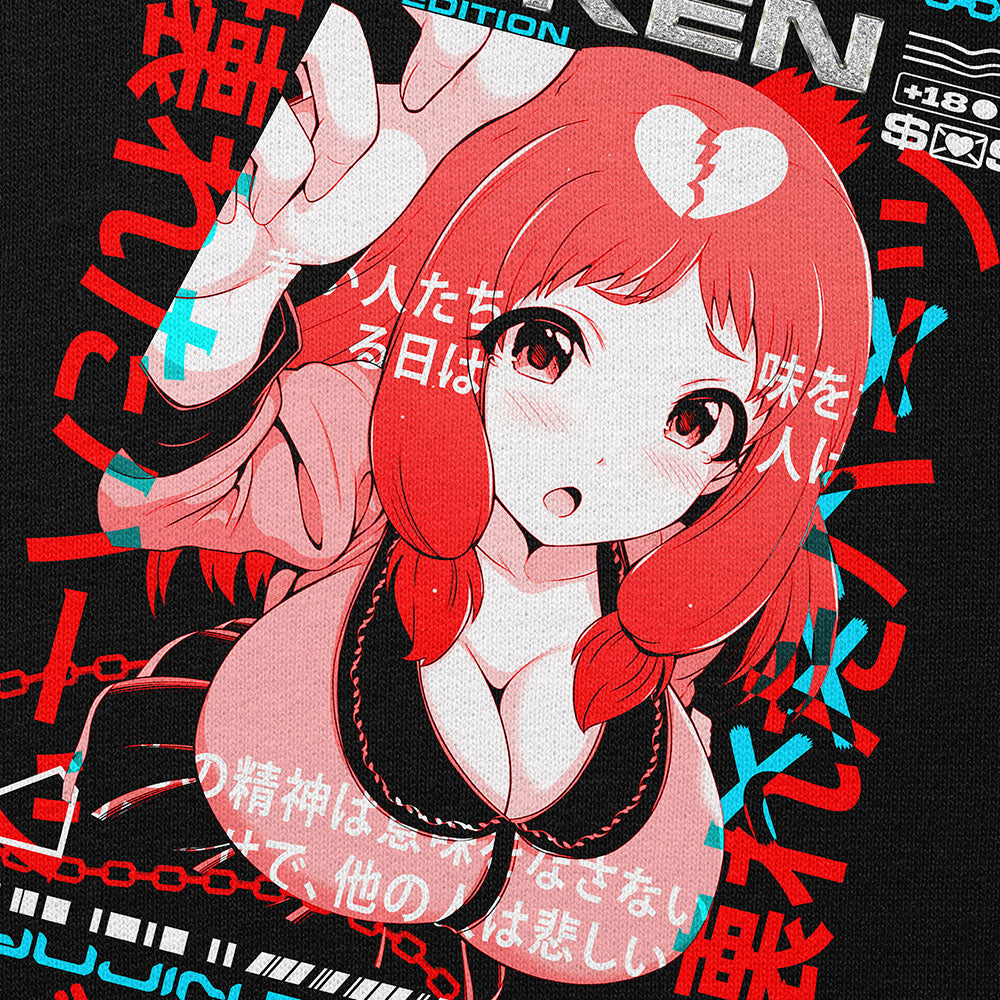 Yūjin Clothing Heartbreak Hoodie featuring a stylish design with a comfortable fit, ideal for casual wear and everyday style.