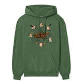 Dark Roasts Hoodie by Yūjin Clothing featuring a comfortable black hoodie with a minimalist dark roast coffee print.