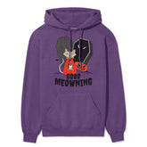 Yūjin Clothing Good Meowning hoodie featuring a soft fabric and cat-themed graphic design in a comfortable fit.