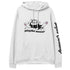 Yūjin Clothing Maybe Never hoodie, black casual hoodie with front pocket and drawstring hood, soft fabric for comfortable wear.