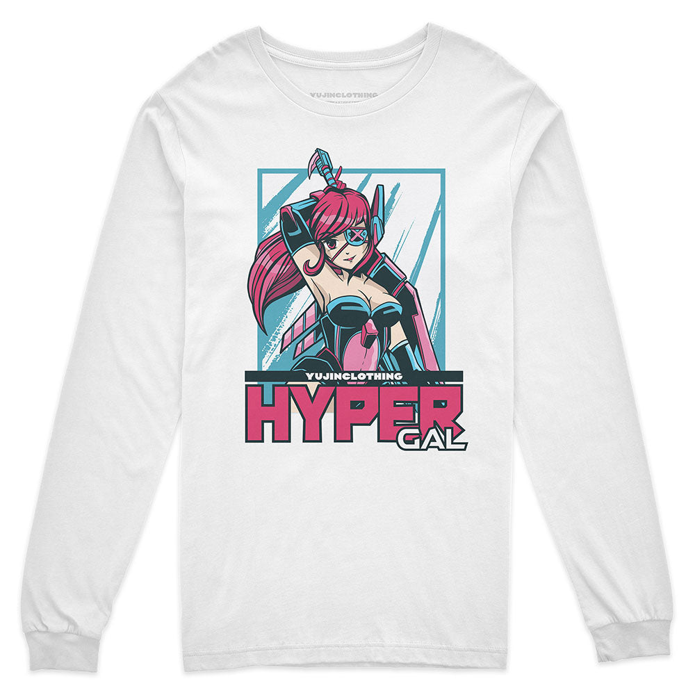 Yūjin Clothing Galaxy Warrior long sleeve T-shirt featuring cosmic graphic design and comfortable fit.
