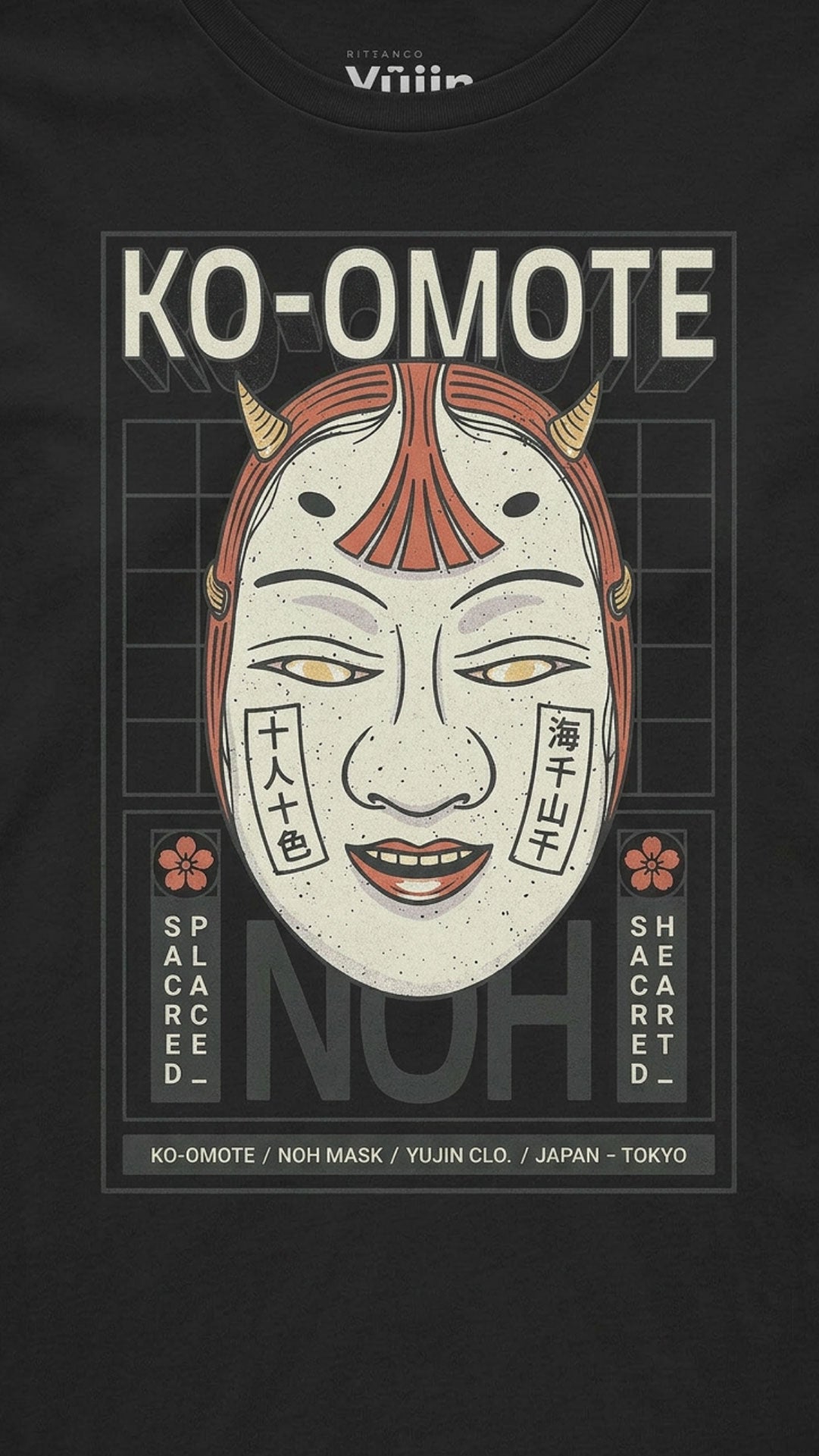 Yūjin Clothing Ko-Omote long sleeve T-shirt featuring a sleek design and comfortable fit, displayed on a mannequin.